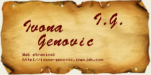 Ivona Genović vizit kartica